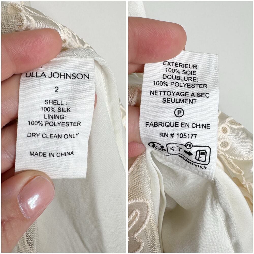 Ulla Johnson Cressida Lace White Ivory Slip Midi Maxi Long Skirt NWT 2 / Small - Picture 8 of 10